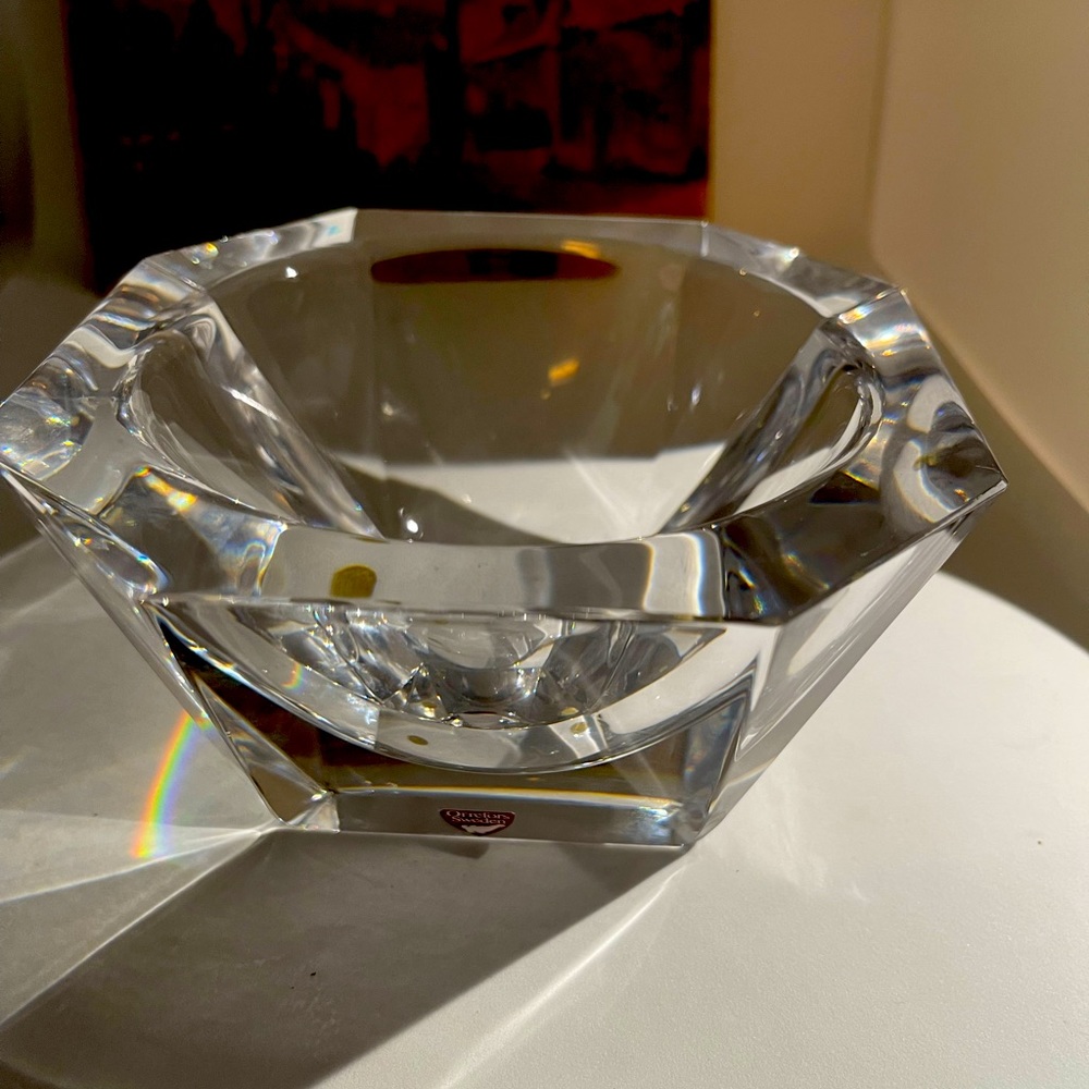 ⚜💥Vintage Orrefors Sweden leaded crystal bowl